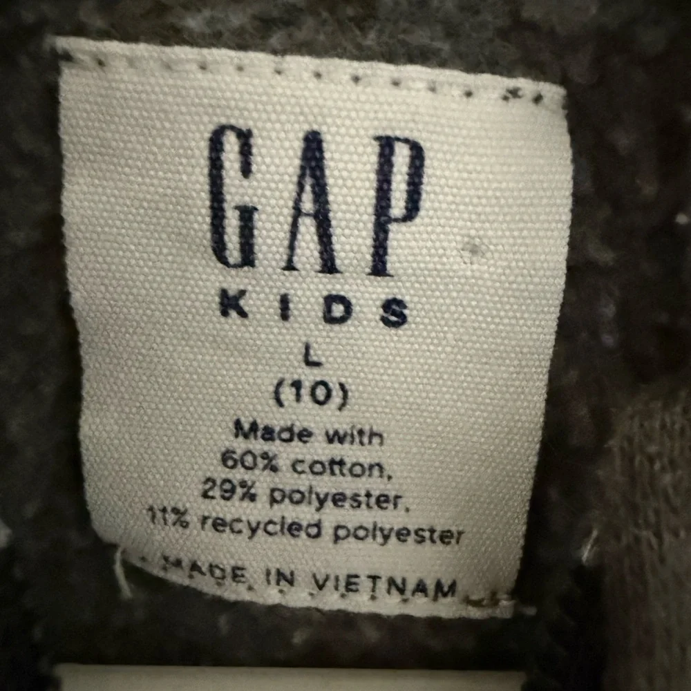 Gap Kids‎ Girls Large Grey Full Zip Up Hoodie Sweatshirt